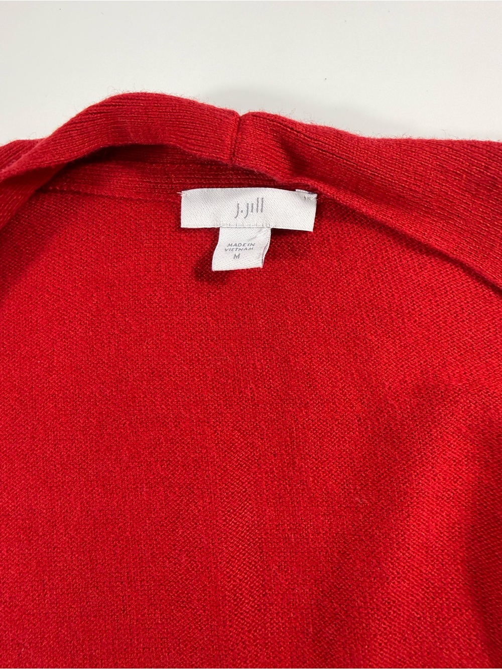 J. Jill Red Open-Front Pocket Cardigan - Picture 5 of 8